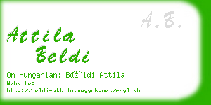 attila beldi business card